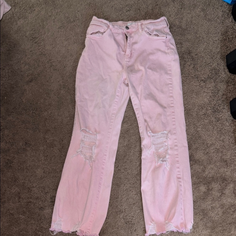 Pink Zenana Distressed Women's Jeans